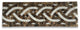 Marble Mosaic Border Listello Tile Braid White Jade 4x12 Polished, 1 piece