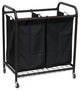 Oceanstar 2-Bag Rolling Laundry Sorter, Bronze