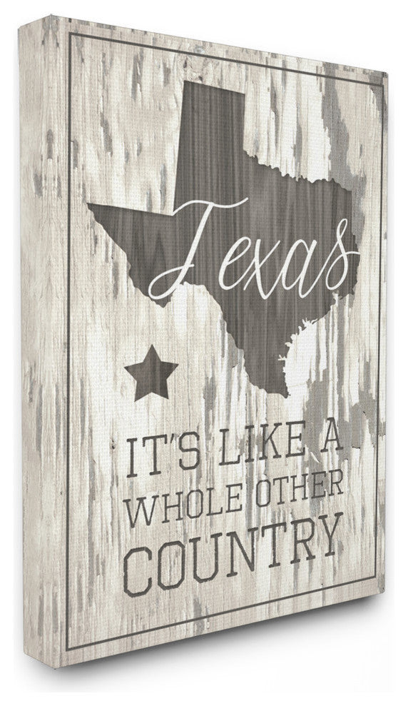 Texas, a Whole Other Country, 30"x40", Stretched Canvas Wall Art