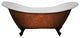 Acrylic Slipper Clawfoot Bathtub 70"x30" Faux Copper Bronze Finish on Exterior