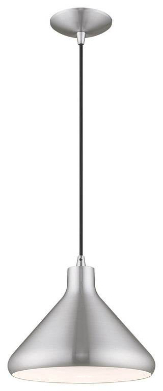 Livex Lighting Brushed Aluminum 1-Light Mini Pendant