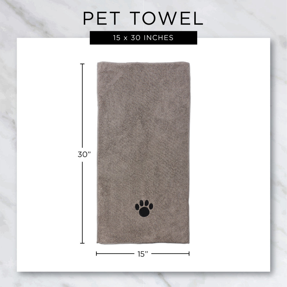 Rose Embroidered Paw Small Pet Towel (Set of 3)
