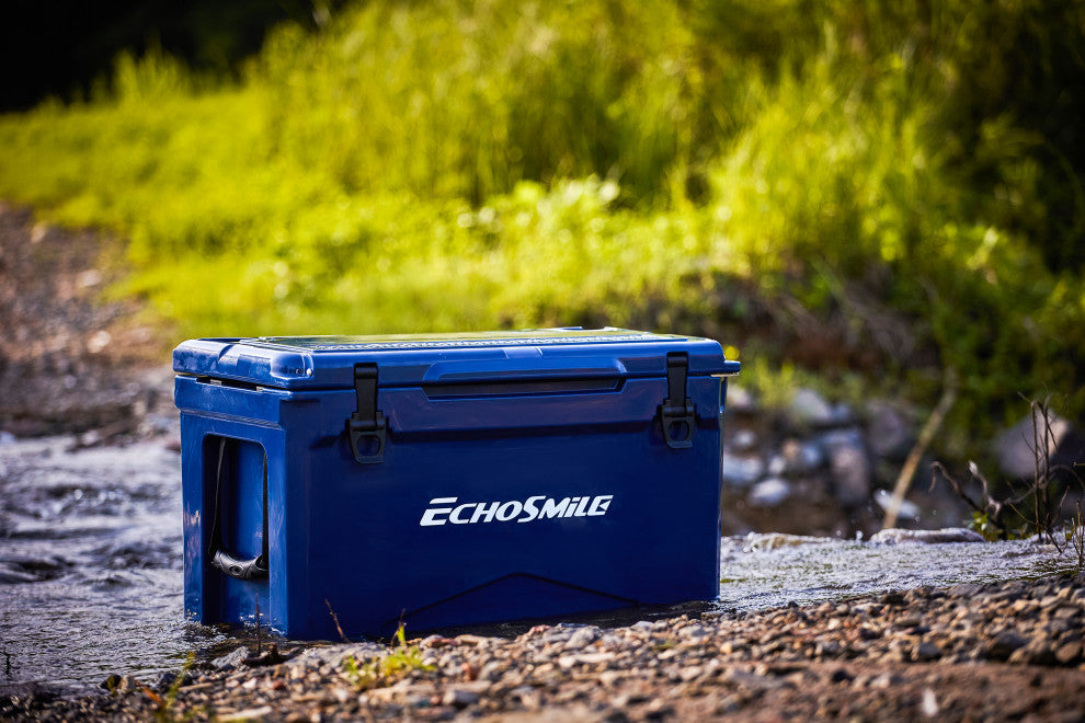 EchoSmile 30 qt. Rotomolded Cooler, Dark Blue