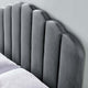 Headboard, King Size, Velvet, Dark Gray, Modern Contemporary, Bedroom