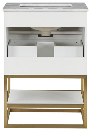 Monad Bathroom Vanity, White, 24" Wide