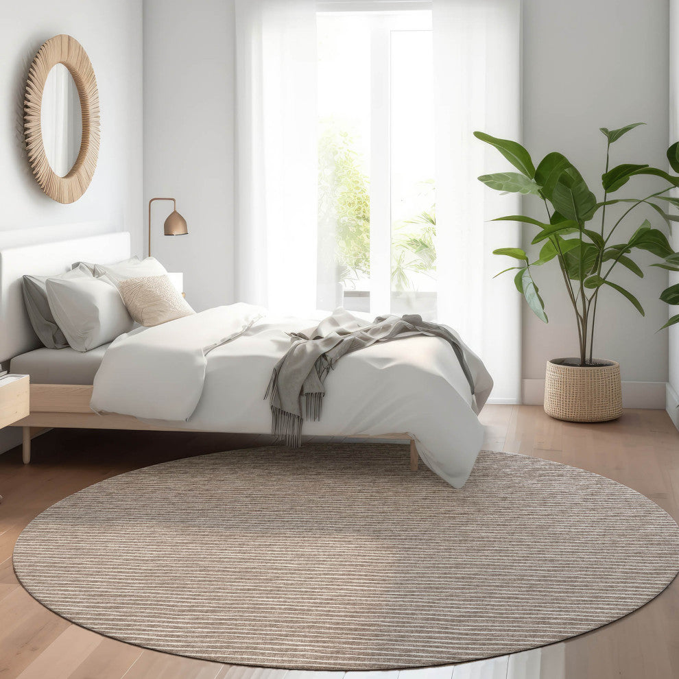Indoor/Outdoor Laidley LA1 Taupe Machine Washable 10' x 10' Rug