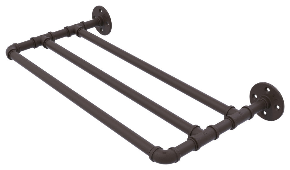 Pipeline Wall Mounted Towel Shelf, Oil Rubbed Bronze, 36"