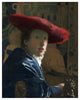 "Girl with a Red Hat" Digital Paper Print by Johannes Vermeer, 24"x30"