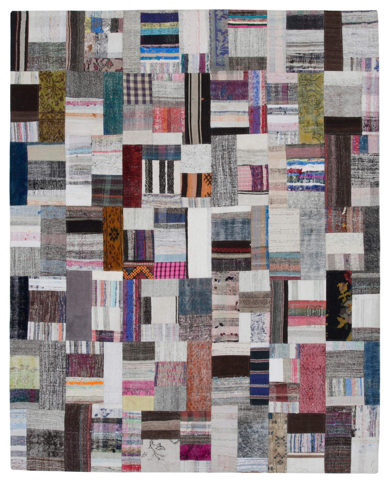 Rug N Carpet - Handmade Anatolian 8' 0'' x 10' 0'' Rustic Patchwork Kilim Rug