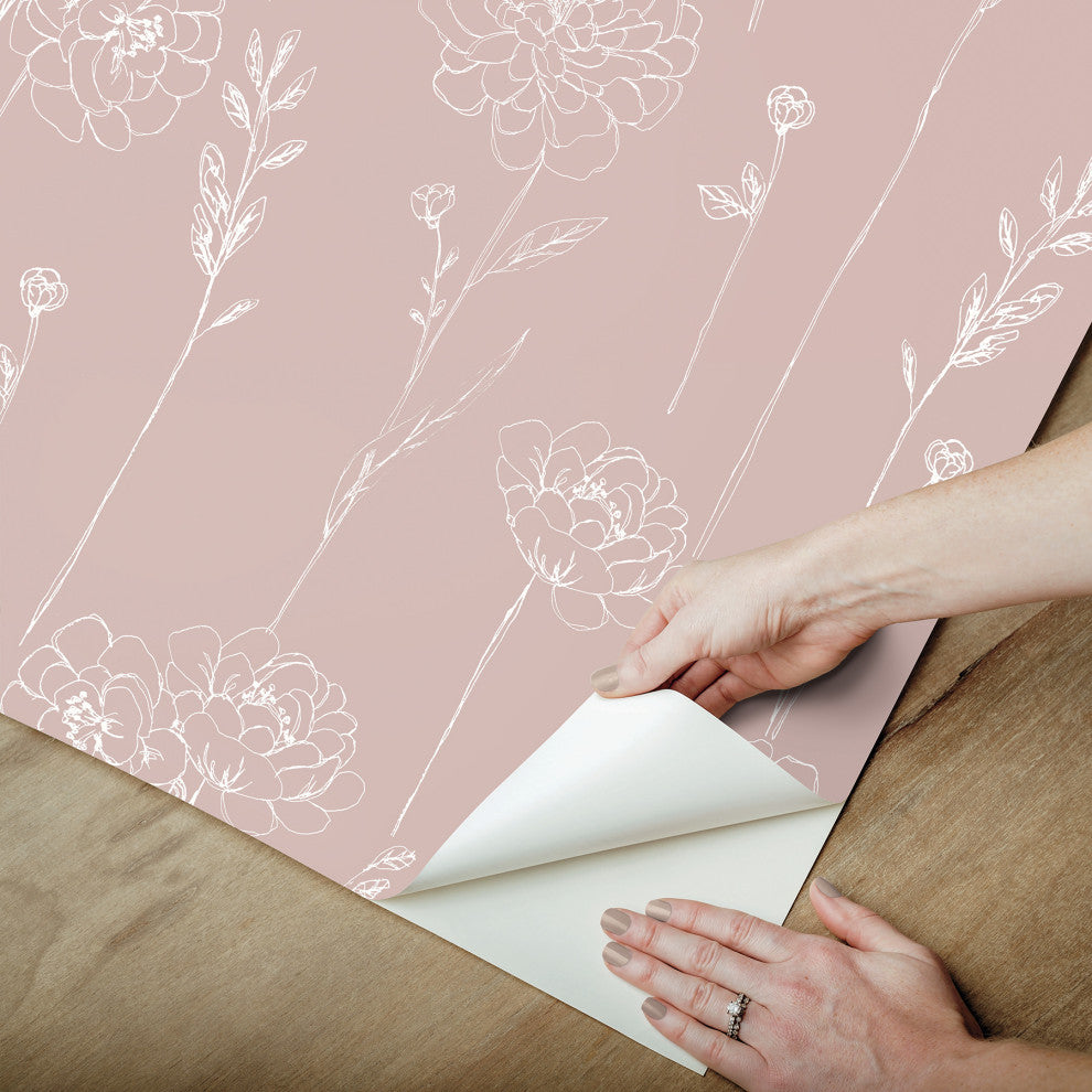 Pink Maisey Peel & Stick Wallpaper