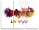 "Las Vegas Skyline" Glossy Metal Wall Art, 3 Panels, 36"x28"