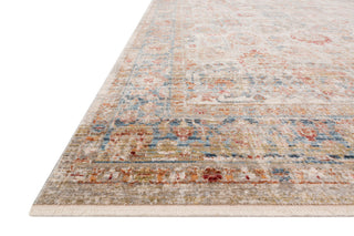 Ivory Blue Rust Polyester Claire Area Rug by Loloi, 9'6"x13'