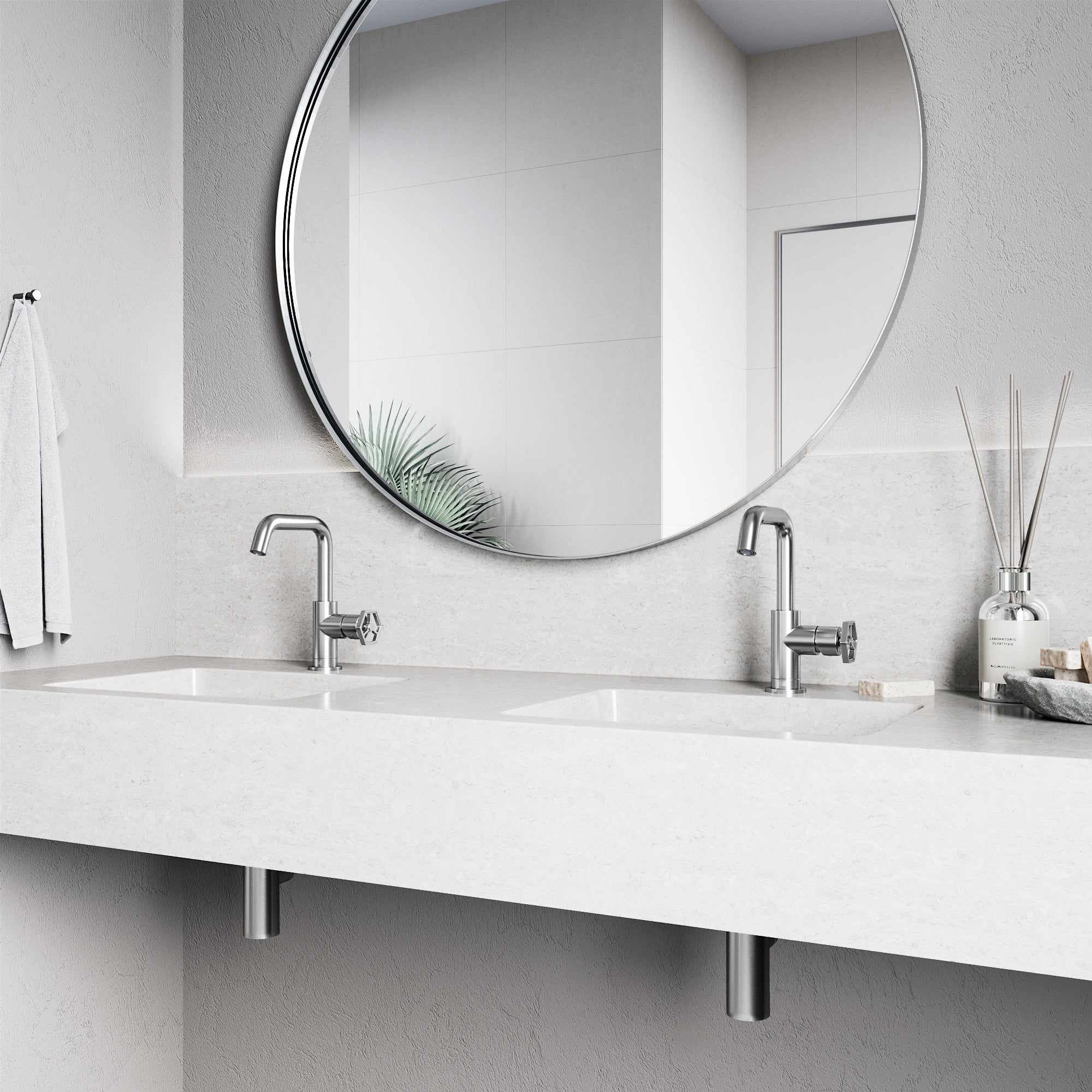 VIGO Ruxton 9" H Single Handle Single Hole Bathroom Faucet, Brushed Nickel, Without Extras