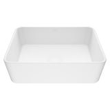 VIGO Marigold 18"L x 14"W x 5"H Matte Stone Rectangular Bathroom Vessel Sink