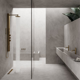 VIGO Elan Linear Shower Drain, Matte Brushed Gold, 24"