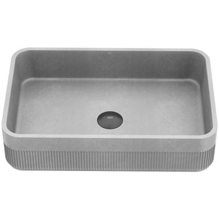 VIGO Cypress 21"L x 14"W x 5"H Concreto Stone Rectangular Bathroom Vessel Sink