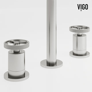 VIGO Cass 8" H 2-Handle Widespread Bathroom Faucet, Brushed Nickel