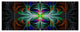Fabulous Blue Fractal Texture, Abstract Canvas Art Print, 70"x28", 6 Panels