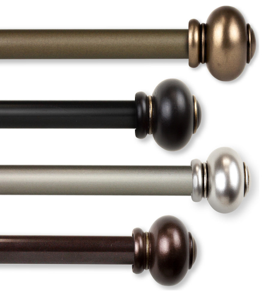 Yolanda Curtain Rod, Cocoa, 18-28"