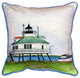 Betsy Drake Hopper Strait Lighthouse Extra Large 22 X 22 Indoor / Outdoor Pillo