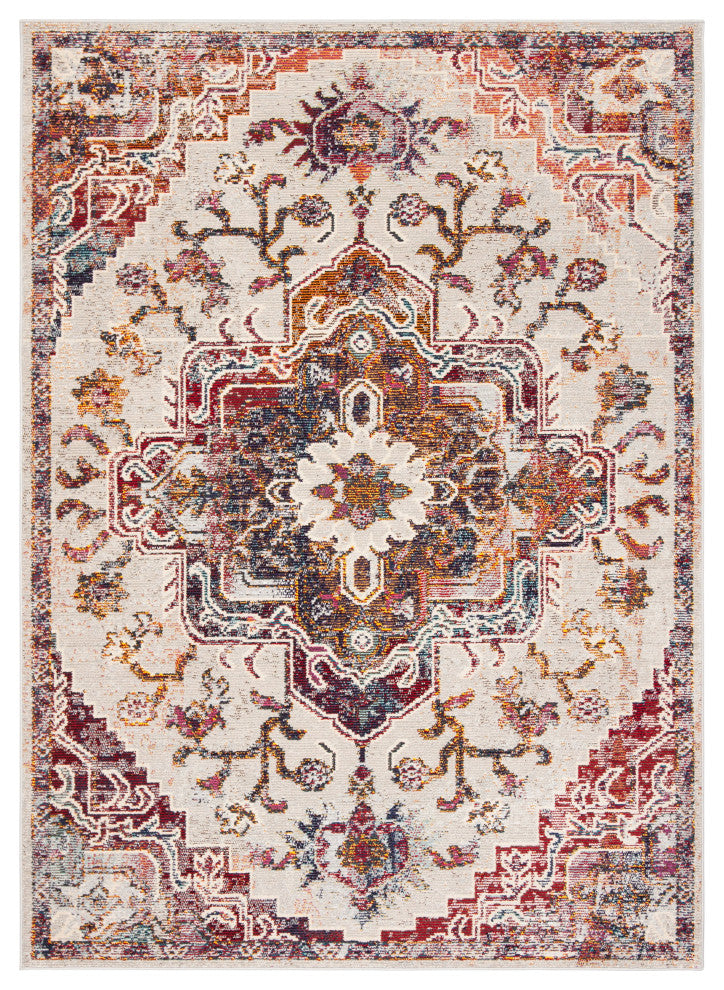 Safavieh Crystal CRS501F Rug, Light Blue/Burgundy, 6'7" X 9'2"