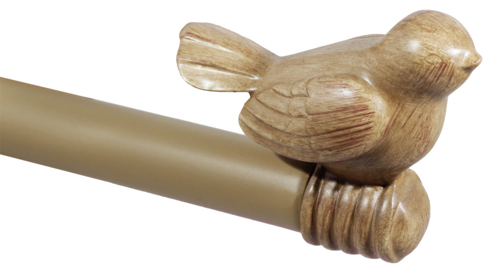 3/4" Bird Adjustable Curtain Rod, Cottage, 84"-120"