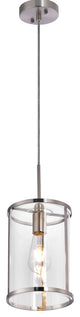 Lazzur Baise 1 Light 7" Satin Nickel Pendant