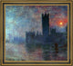 Claude Oscar Monet Houses of Parliament Framed Premium Canvas Print, 20"x25"