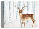 "Deer in Winter Wonderland" Canvas Wall Art, 16"x12"