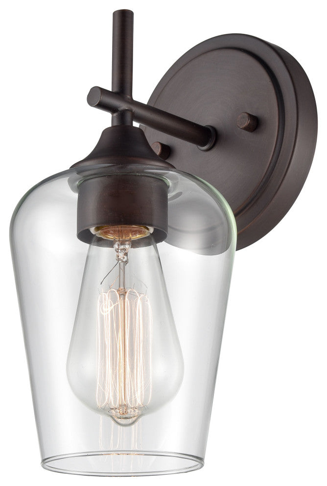 Ashford Collection 1-LIght 5" Rubbed Bronze Bathroom Wall Sconce