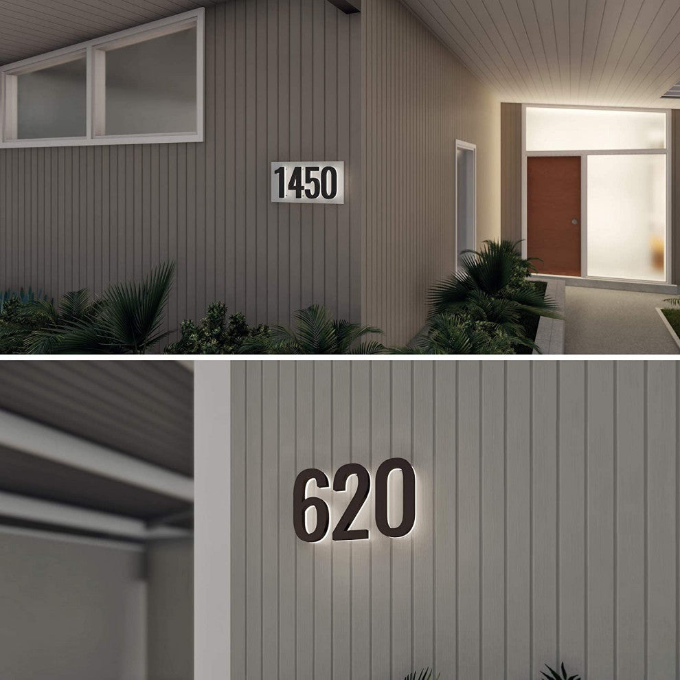 Address Numbers, 7-in. Durable ABS-Polymer, Bronze, 5