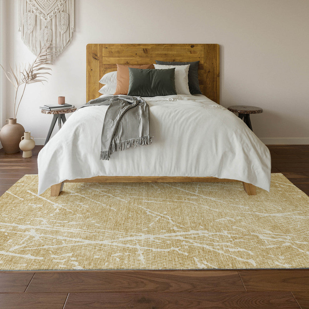 Premium Machine Washable Mayfield AMF628 Beige 5' x 7'6" Rug