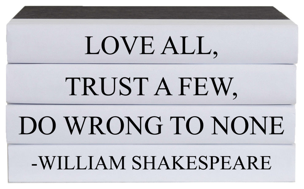 Do Wrong To None Quote Book Stack, S/4