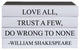 Do Wrong To None Quote Book Stack, S/4