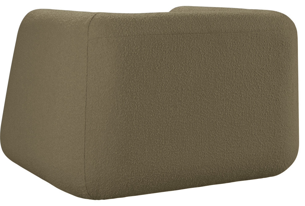 Abbington Boucle Fabric Upholstered Chair, Olive