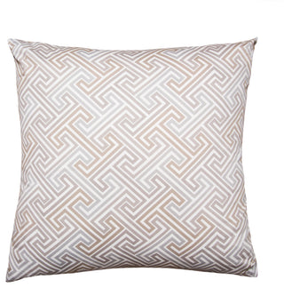 Labyrinth 22" Square Throw Pillow, Set of 2, Travertine/Gray