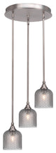 Empire 3-Light Cluster Pendalier, Brushed Nickel/Smoke Textured
