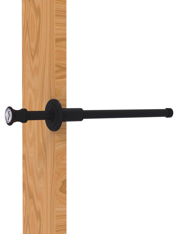 Carolina Crystal Retractable Pullout Garment Rod, Matte Black