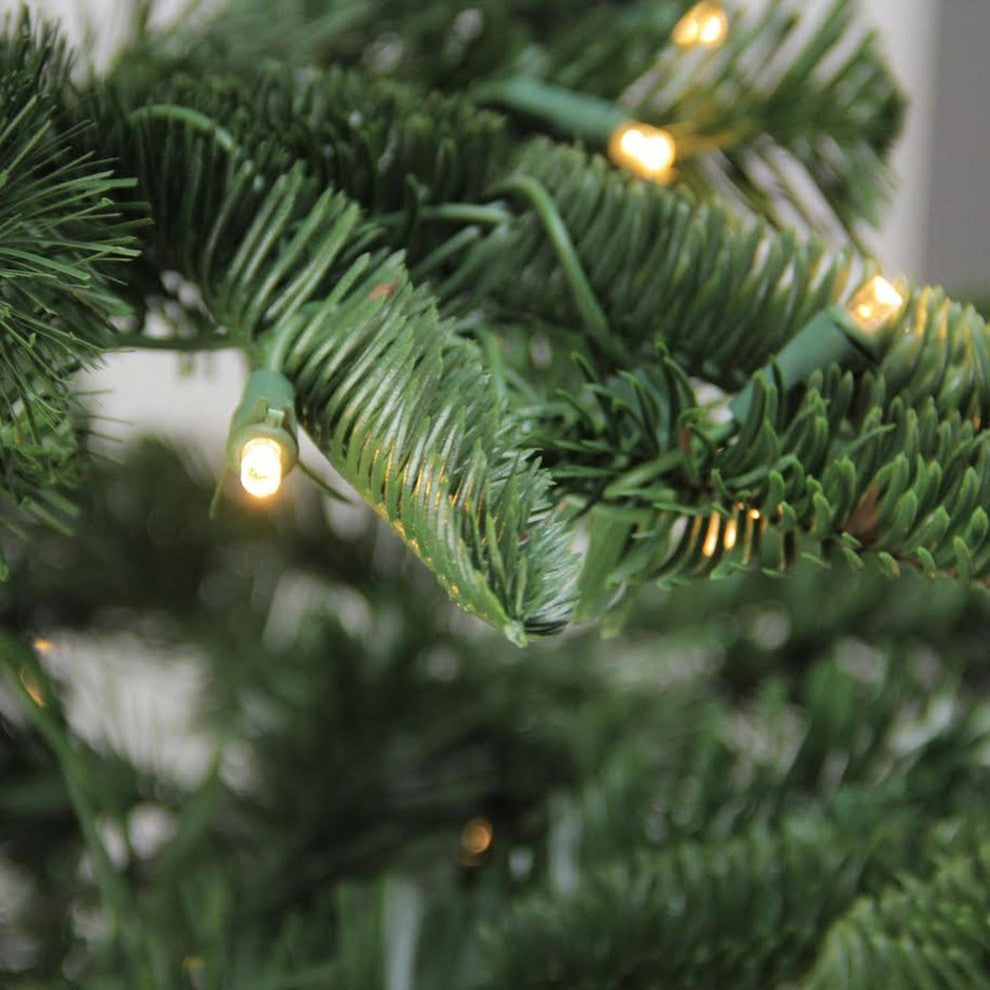 4.5' Pre-Lit Layered Noble Fir Artificial Christmas Tree, Warm Clear LED Lights