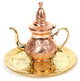 Hand Hammered Red Teapot, Hand Engraved and Hand Carved Copper Teapot