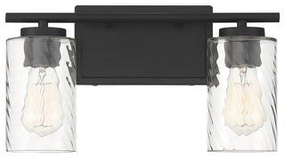2-Light Bathroom Vanity Light, Matte Black