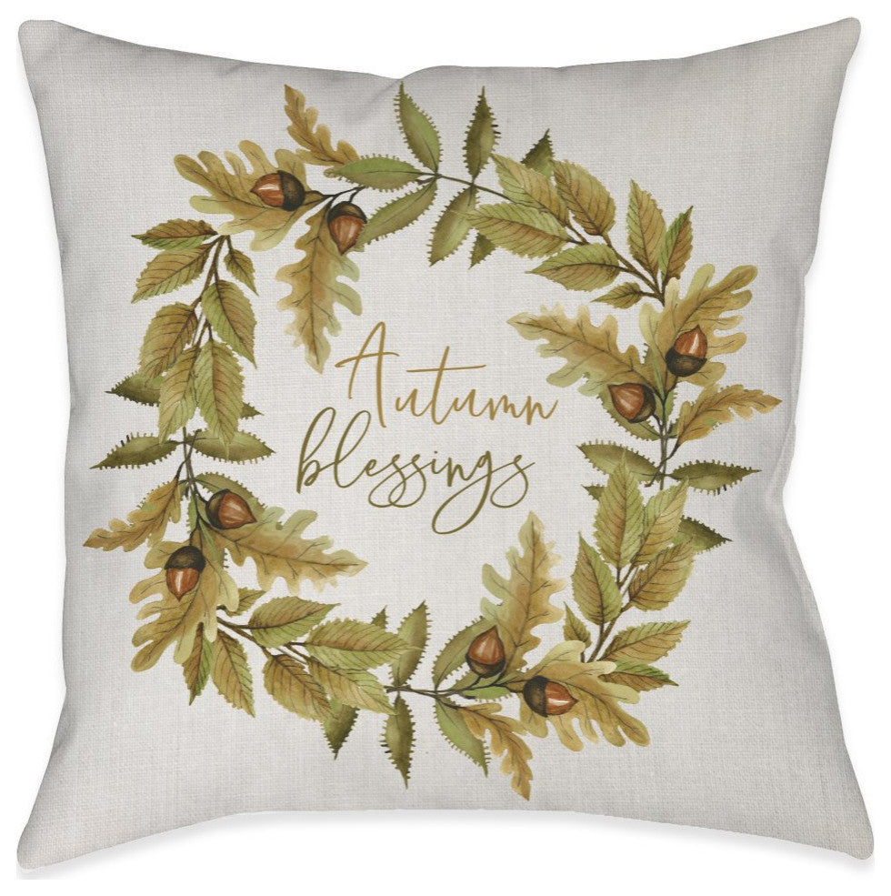 Laural Home Autumn Blessing 18" X 18" Indoor Decorative Pillow
