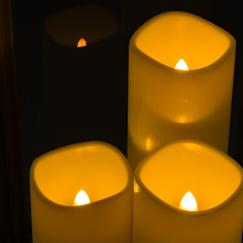 White Candlelit Lantern with Warm White LED Lights