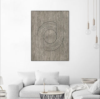 "Cedar Grooves III" Framed Canvas by Giant Art 18"x24"