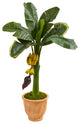 3" Banana Artificial Tree, Terracotta Planter