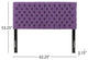 GDF Studio Annecy Diamond Tufted Fabric Queen/ Full Headboard, Light Purple