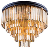 Sydney Collection Flush Mount, Golden Teak, Mocha Brown