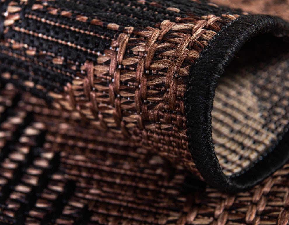 Rug Unique Loom Outdoor Modern Brown Rectangular 2' 2 x 3' 0