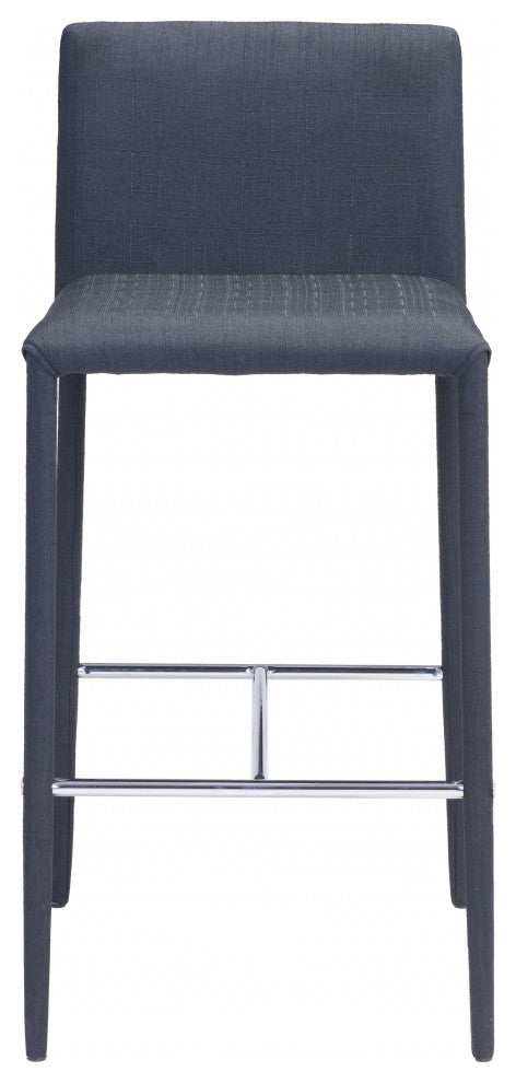 Set of Two Black Restaurant Quality Sleek Bar Chairs