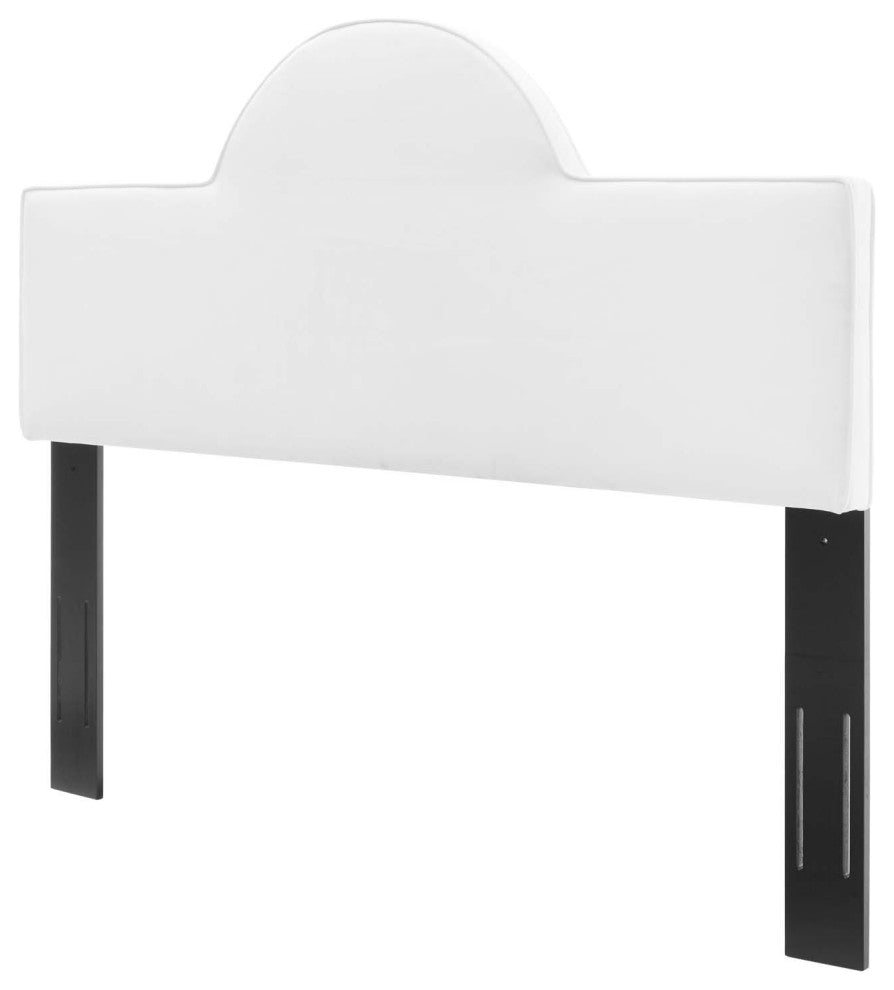 Headboard, King Size, Velvet, White, Modern Contemporary, Bedroom Master Suite